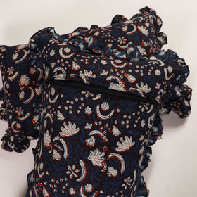 Multicolor - set of 2 bagru cotton frill pillow covers 08