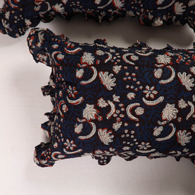 Multicolor - set of 2 bagru cotton frill pillow covers 08