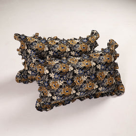 Multicolor - set of 2 bagru cotton frill pillow covers 13