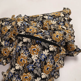Multicolor - set of 2 bagru cotton frill pillow covers 13