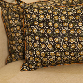 Buy Set of 2 Multicolor Bagru Block Print Cotton Pillow Covers