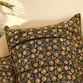 Buy Set of 2 Multicolor Bagru Block Print Cotton Pillow Covers
