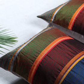  Set of 2 - Khun Patchwork Cotton Pillow Covers (25 x 15 in) 03 