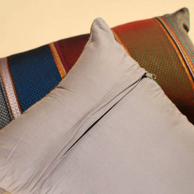  Set of 2 - Khun Patchwork Cotton Pillow Covers (25 x 15 in) 04 