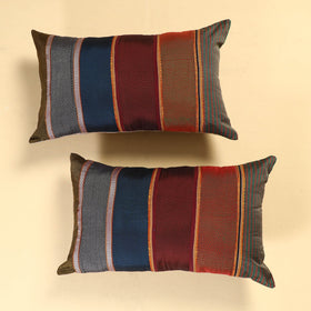  Set of 2 - Khun Patchwork Cotton Pillow Covers (25 x 15 in) 04 