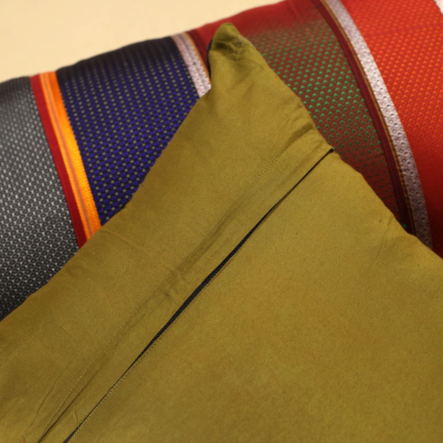  Set of 2 - Khun Patchwork Cotton Pillow Covers (25 x 15 in) 08 