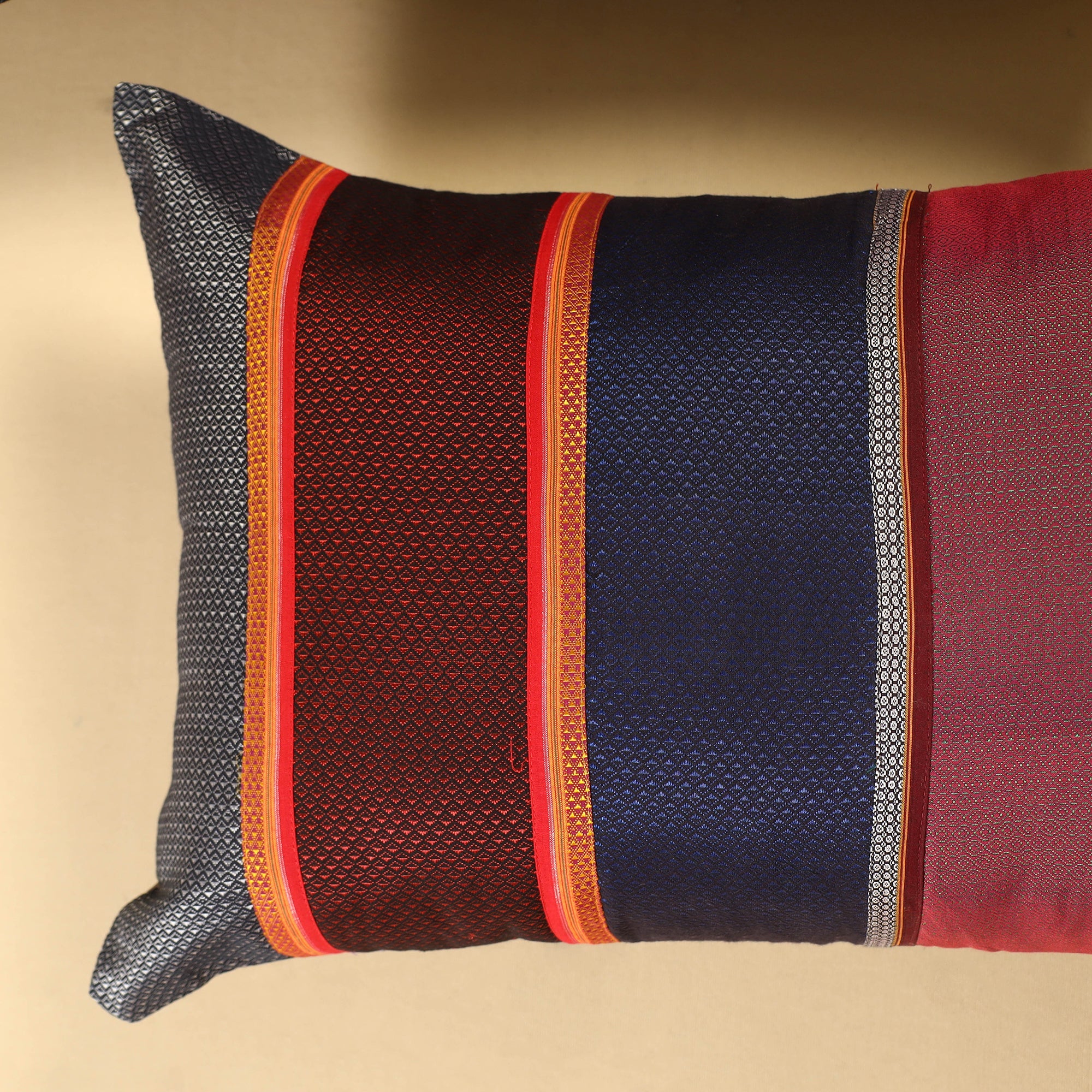  Set of 2 - Khun Patchwork Cotton Pillow Covers (25 x 15 in) 12 