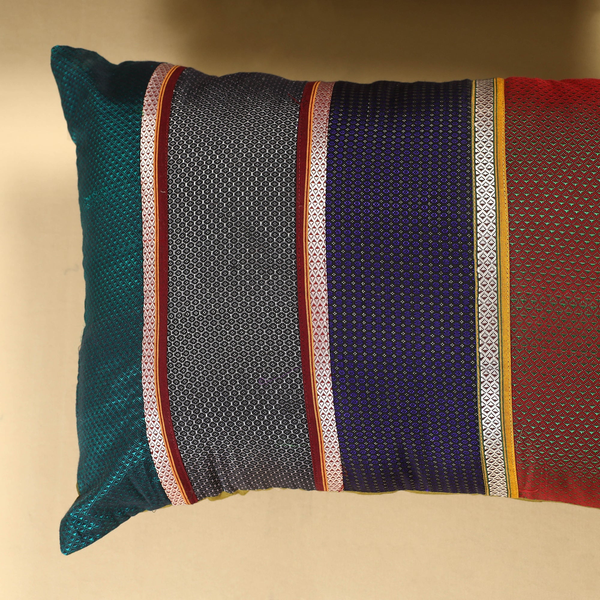  Set of 2 - Khun Patchwork Cotton Pillow Covers (25 x 15 in) 14 