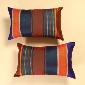  Set of 2 - Khun Patchwork Cotton Pillow Covers (25 x 15 in) 16 