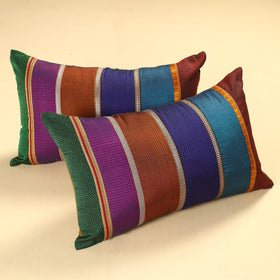  Set of 2 - Khun Patchwork Cotton Pillow Covers (25 x 15 in) 17 