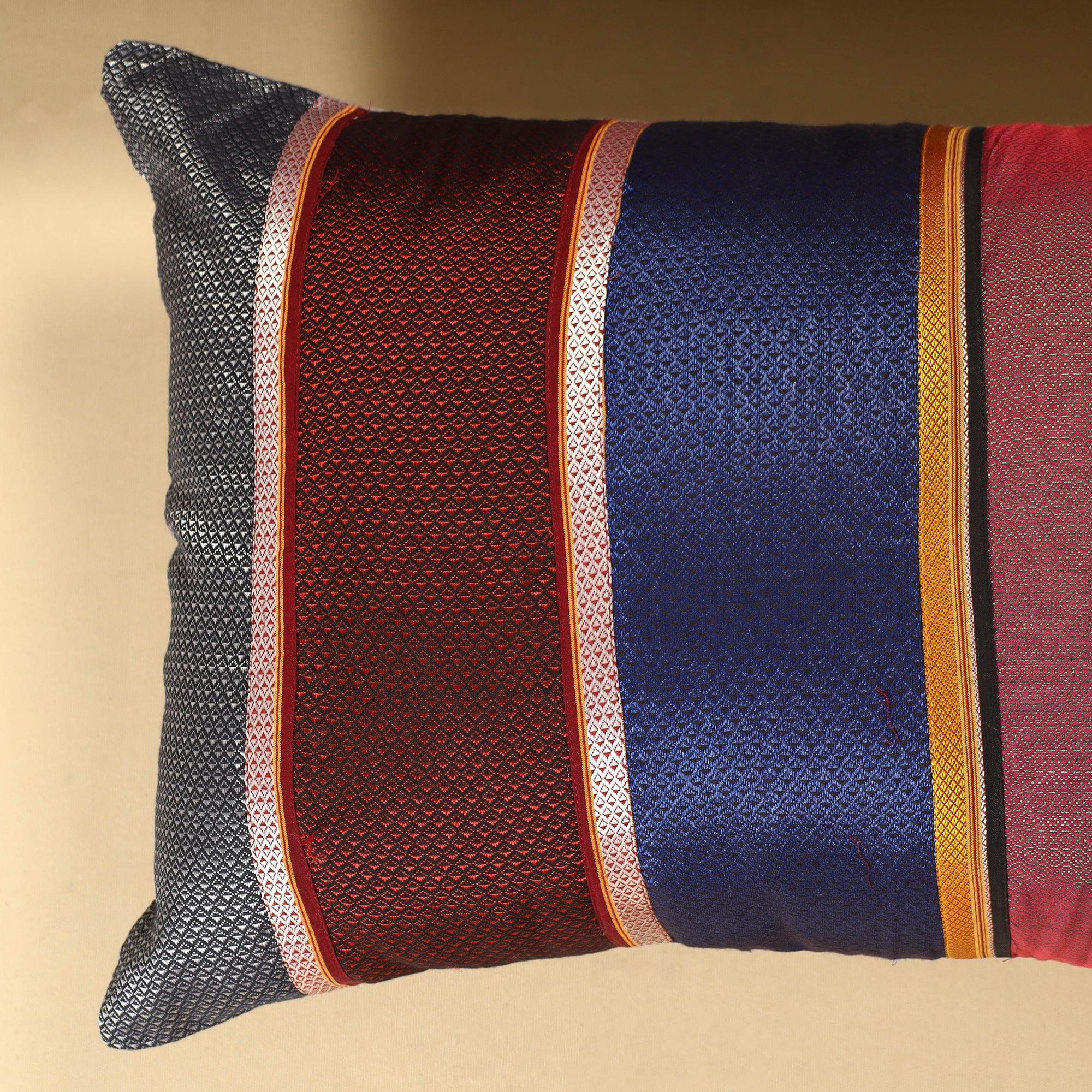  Set of 2 - Khun Patchwork Cotton Pillow Covers (25 x 15 in) 21 