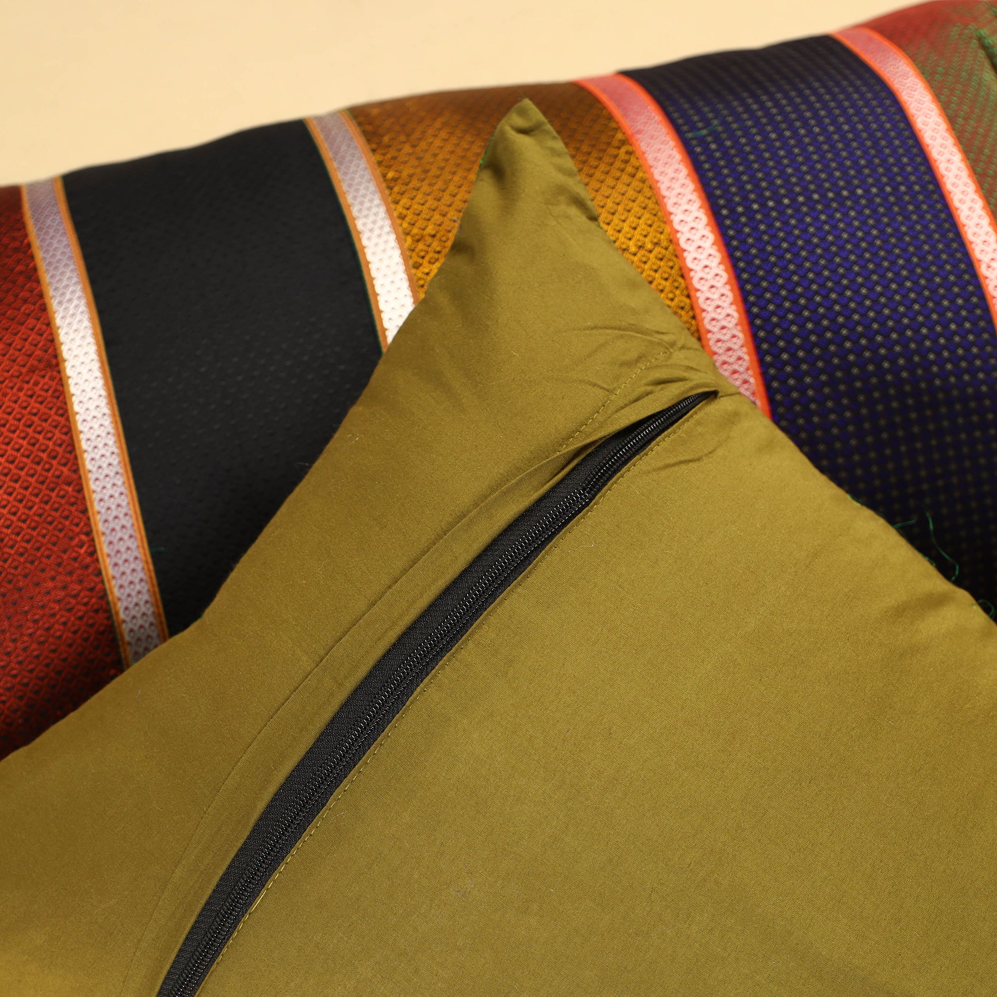  Set of 2 - Khun Patchwork Cotton Pillow Covers (25 x 15 in) 22 