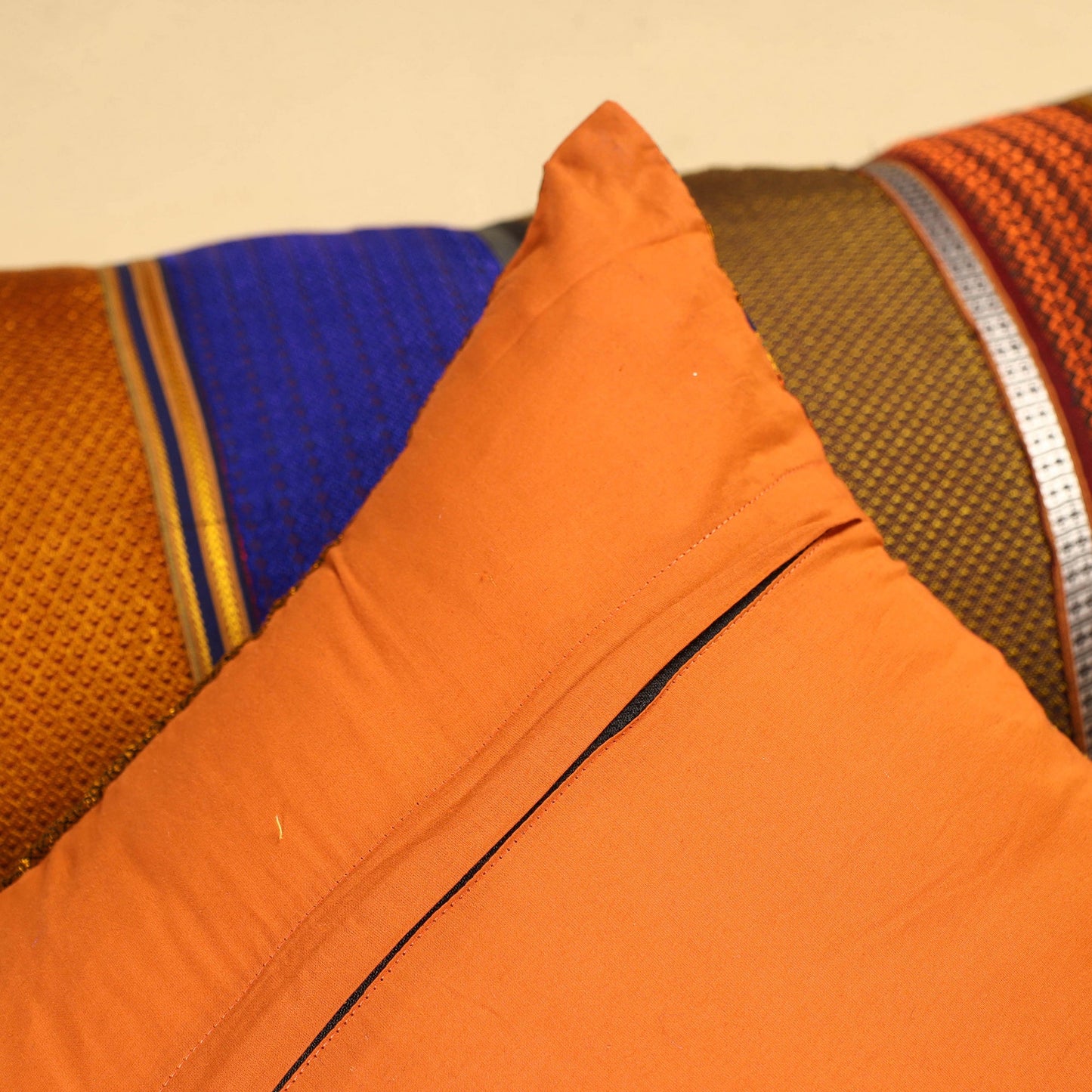  Set of 2 - Khun Patchwork Cotton Pillow Covers (25 x 15 in) 33 