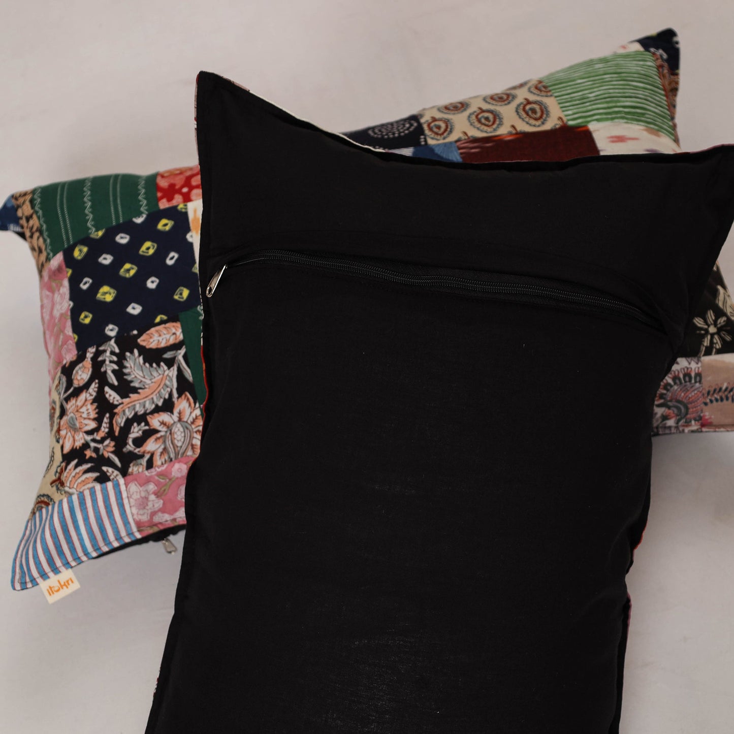 Multicolor - set of 2 patchwork cotton pillow cover 01