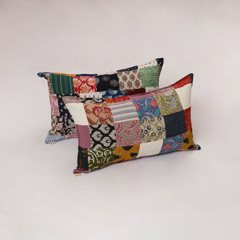 Multicolor - set of 2 patchwork cotton pillow cover 01