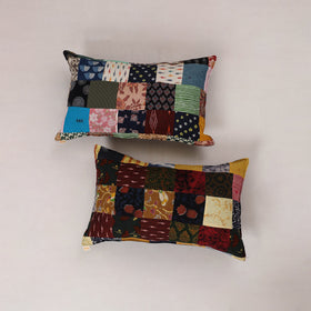 Multicolor - set of 2 patchwork cotton pillow cover 02