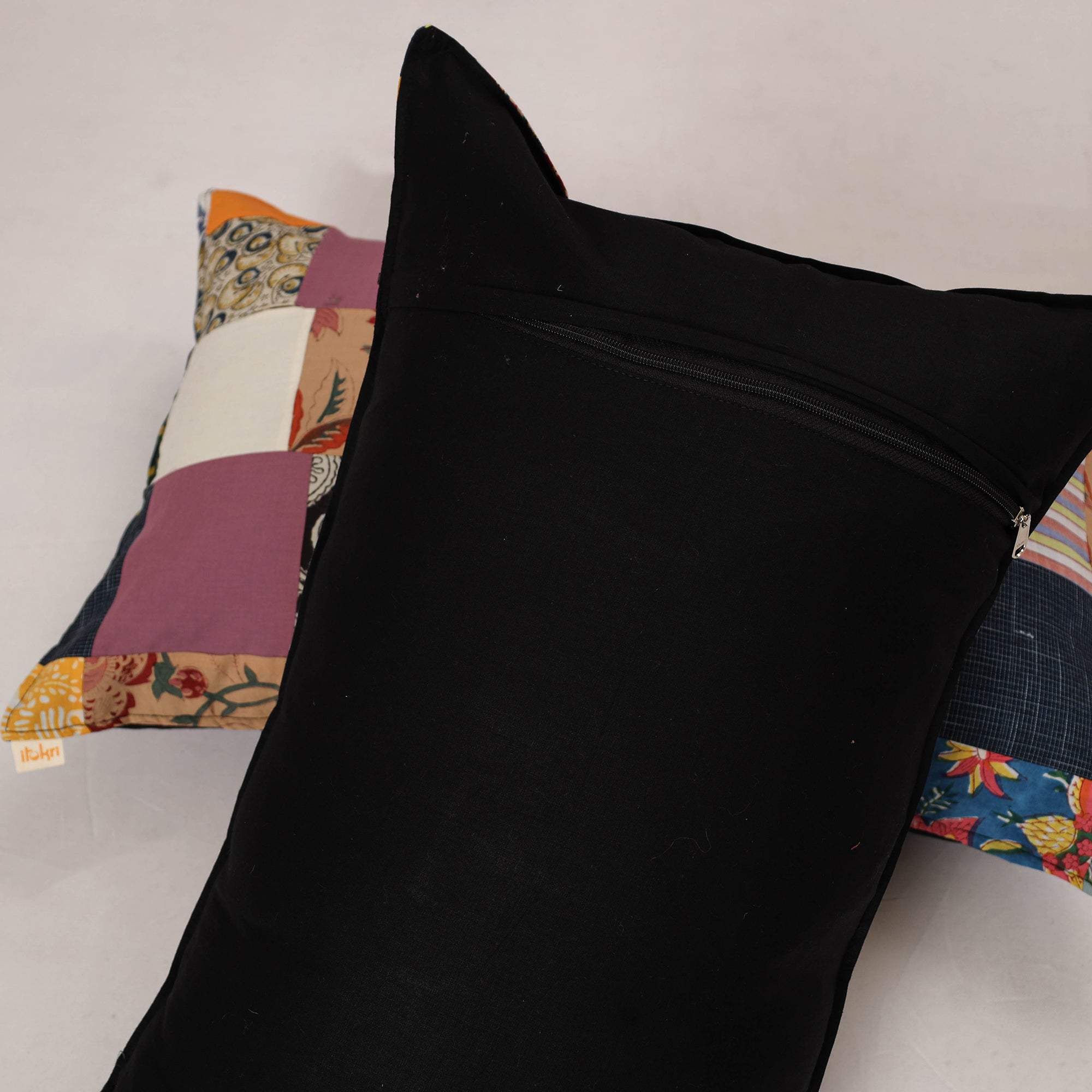 Multicolor - set of 2 patchwork cotton pillow cover 03