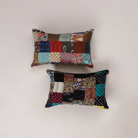 Multicolor - set of 2 patchwork cotton pillow cover 04