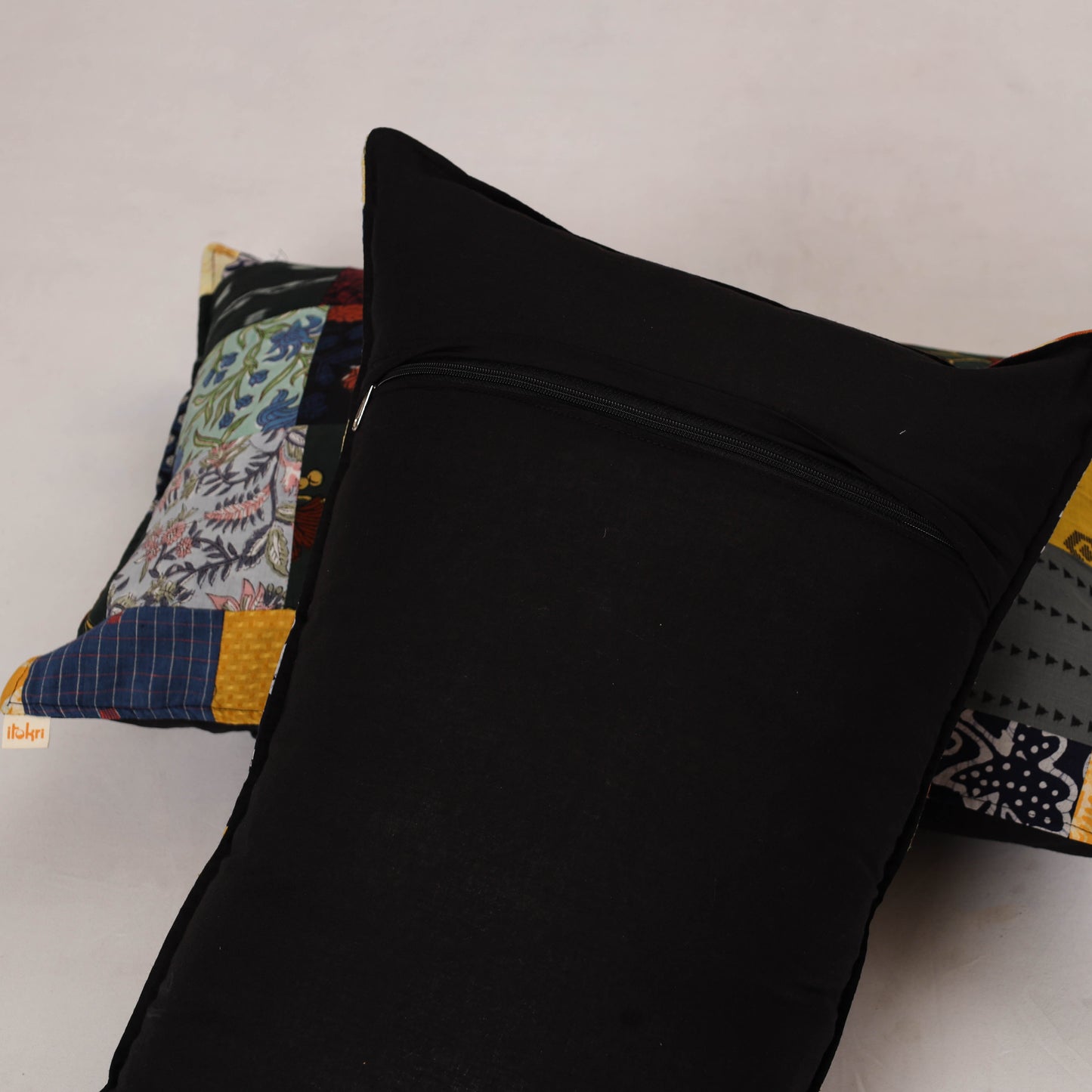 Multicolor - set of 2 patchwork cotton pillow cover 06