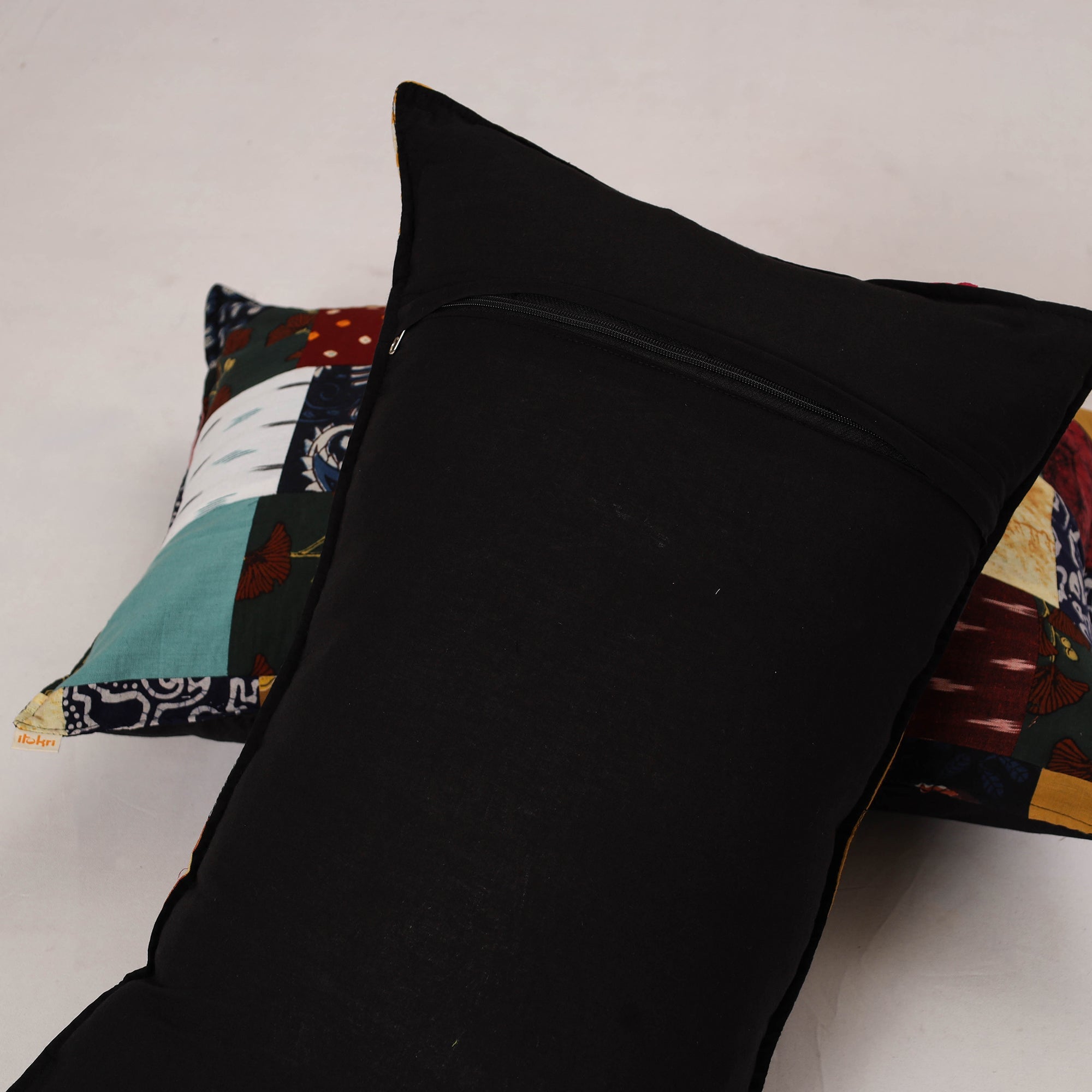 Multicolor - set of 2 patchwork cotton pillow cover 07