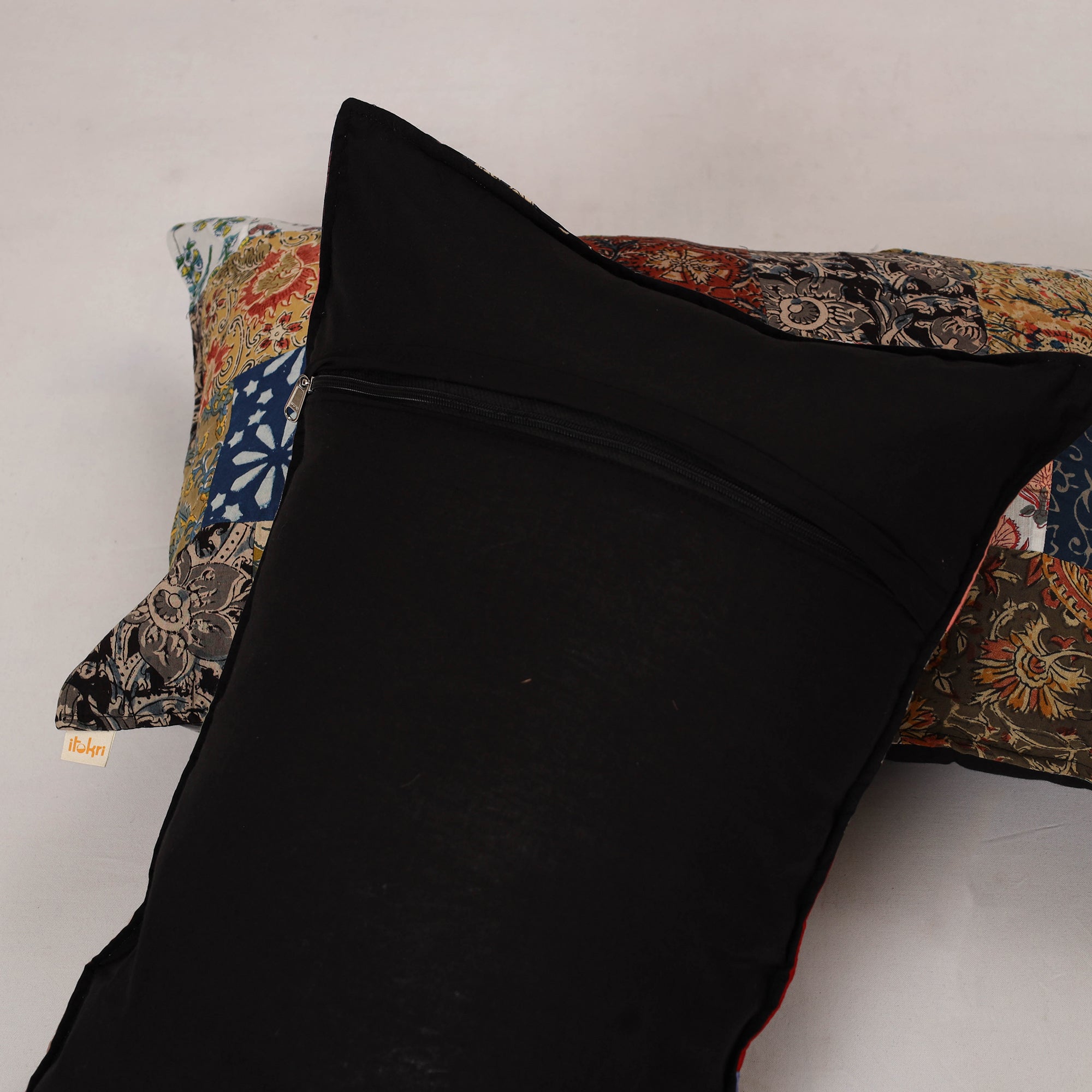 Multicolor - set of 2 patchwork cotton pillow cover 09