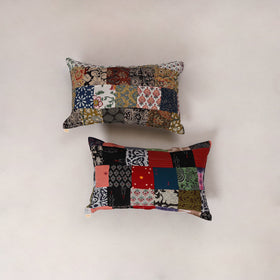 Multicolor - set of 2 patchwork cotton pillow cover 09