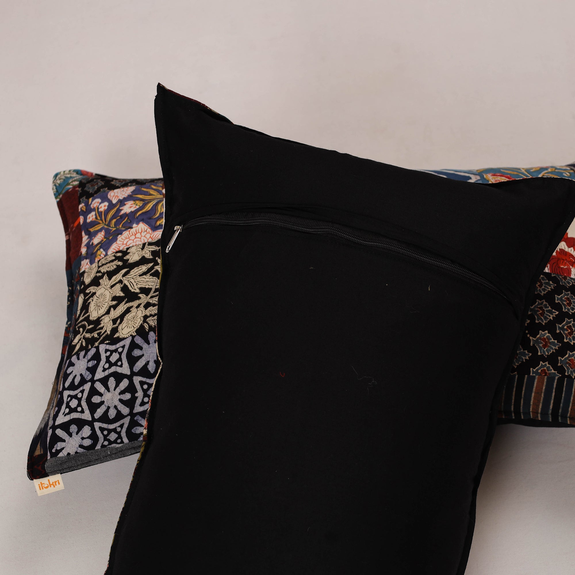 Multicolor - set of 2 patchwork cotton pillow cover 10