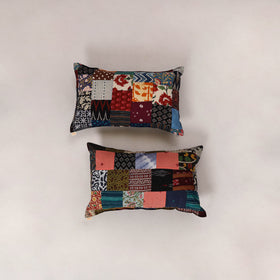 Multicolor - set of 2 patchwork cotton pillow cover 10