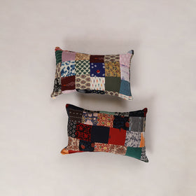 Multicolor - set of 2 patchwork cotton pillow cover 11