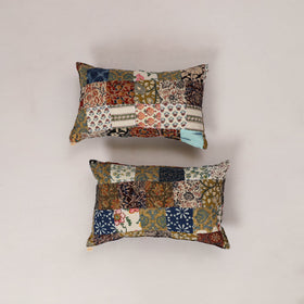 Multicolor - set of 2 patchwork cotton pillow cover 13