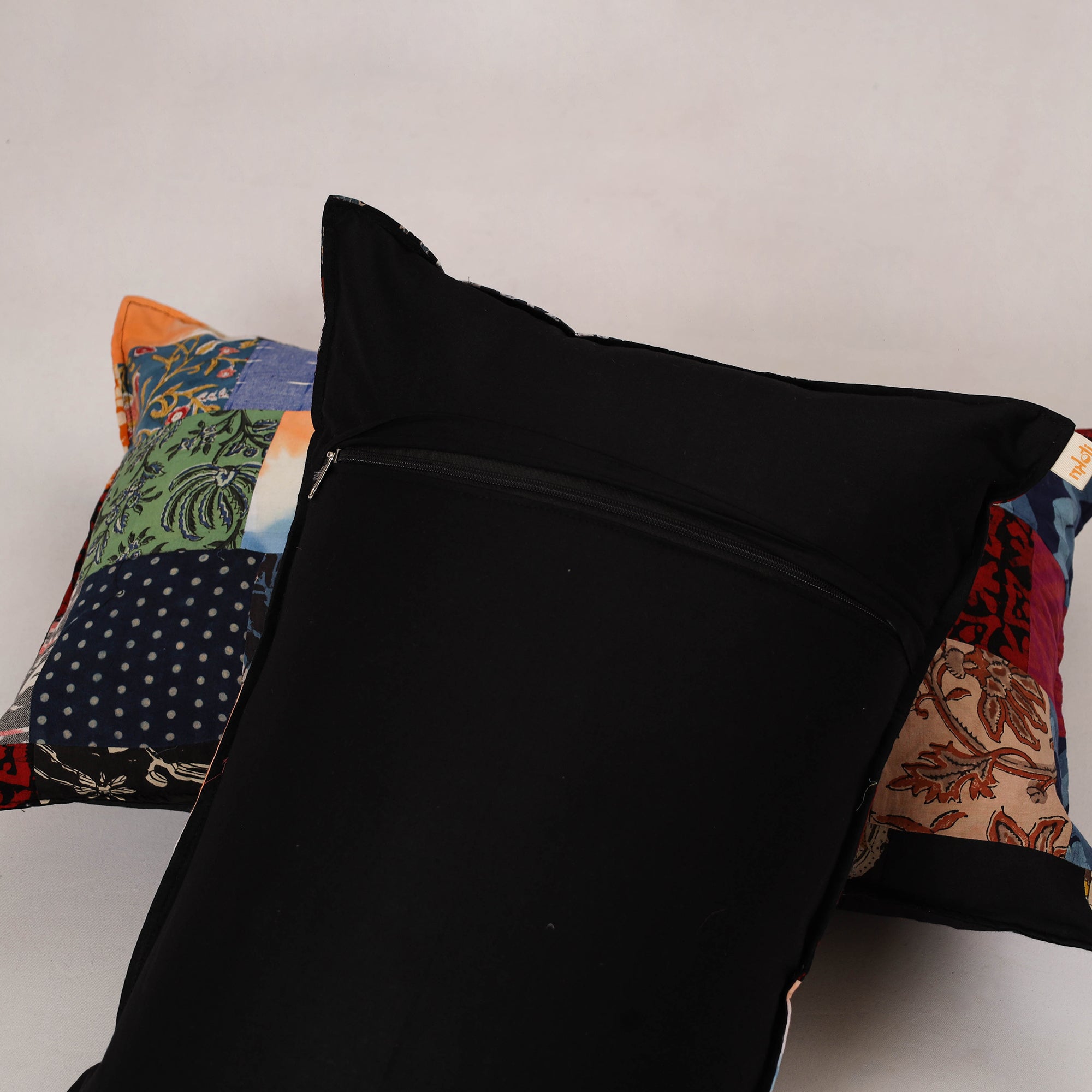 Multicolor - set of 2 patchwork cotton pillow cover 14