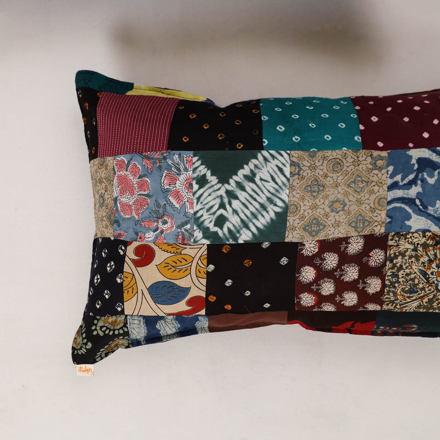 Multicolor - set of 2 patchwork cotton pillow cover 15