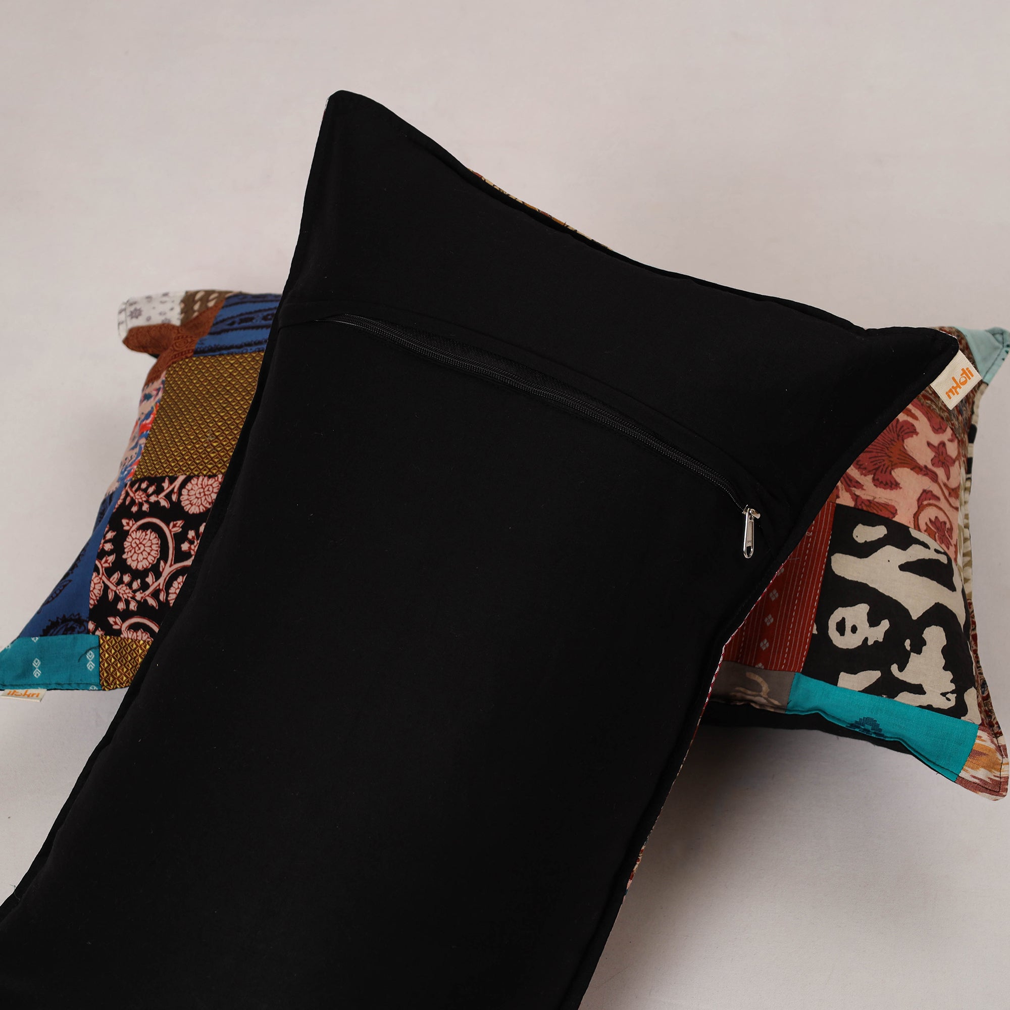 Multicolor - set of 2 patchwork cotton pillow cover 16