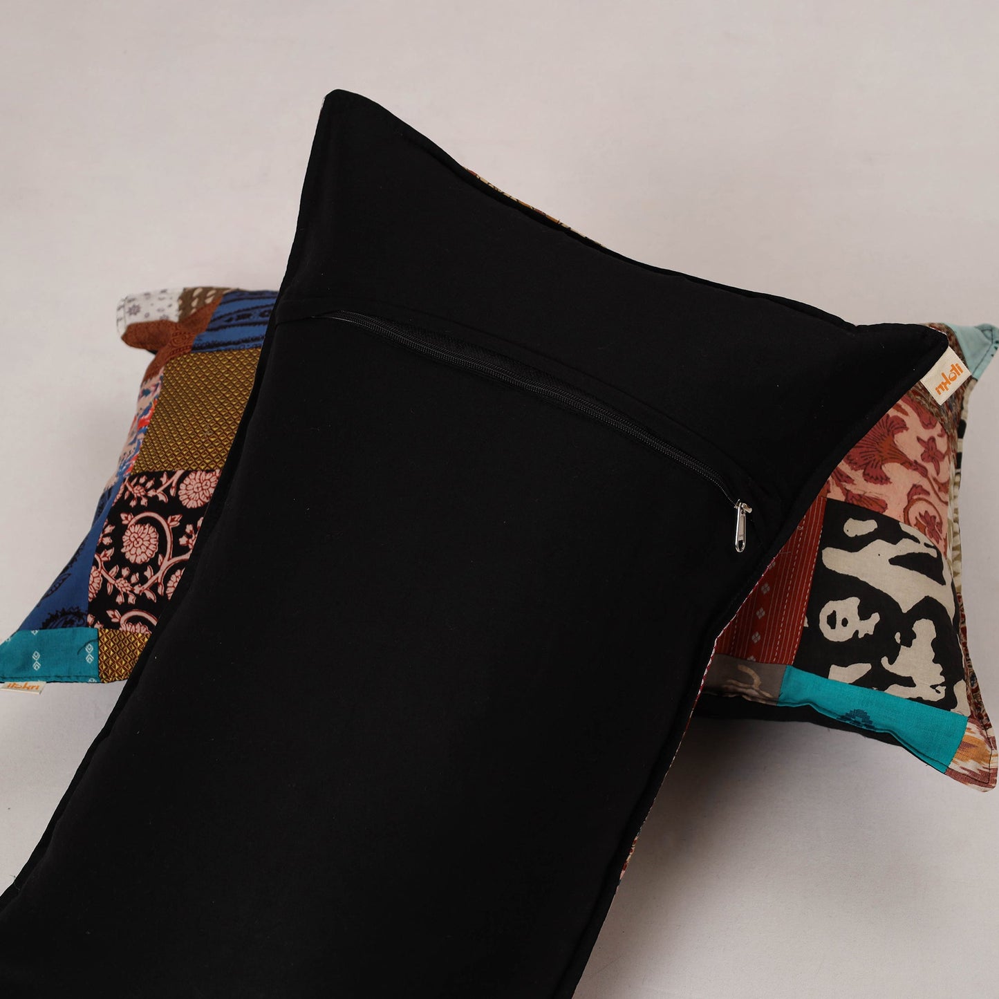 Multicolor - set of 2 patchwork cotton pillow cover 16