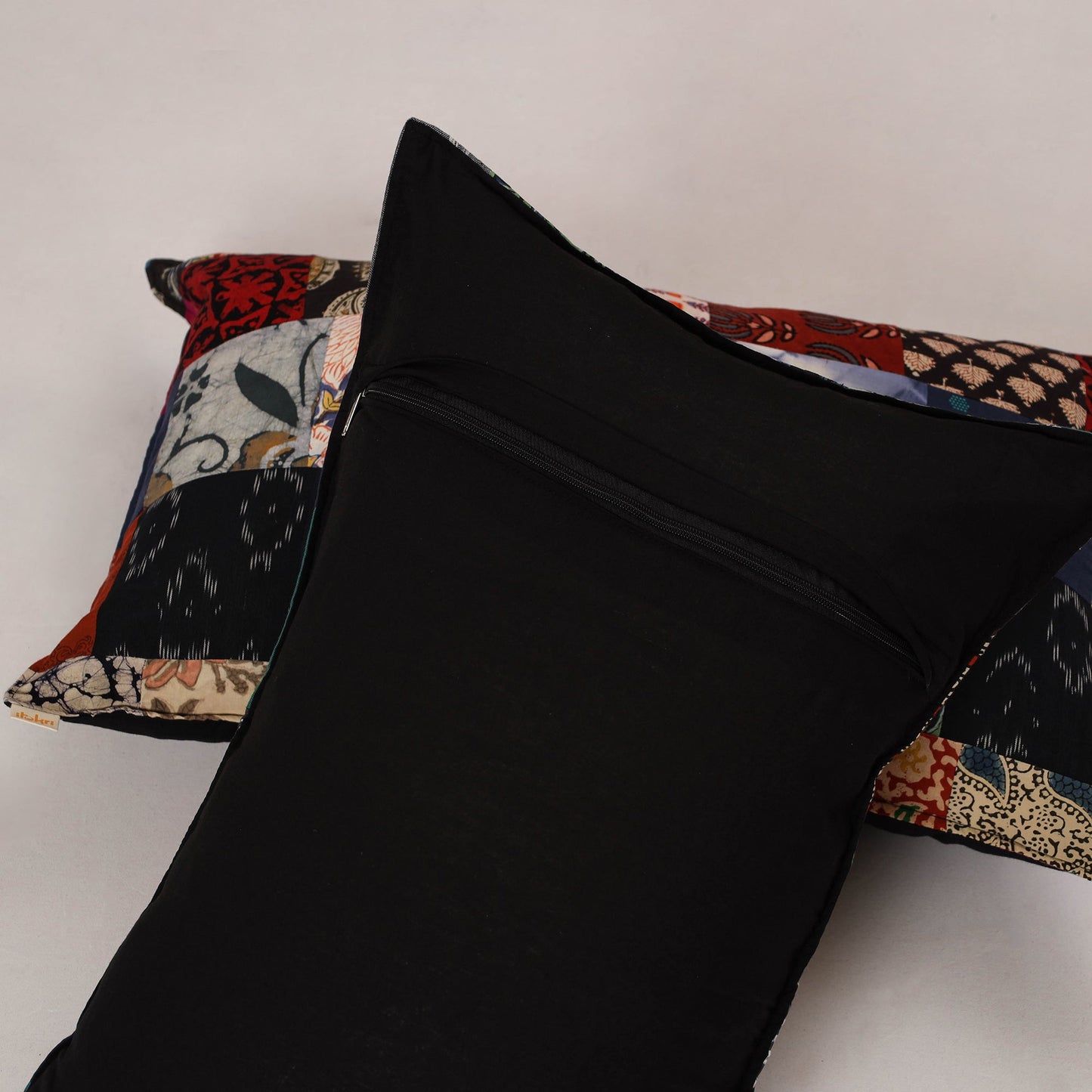 Multicolor - set of 2 patchwork cotton pillow cover 17