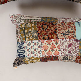 Multicolor - set of 2 patchwork cotton pillow cover 18
