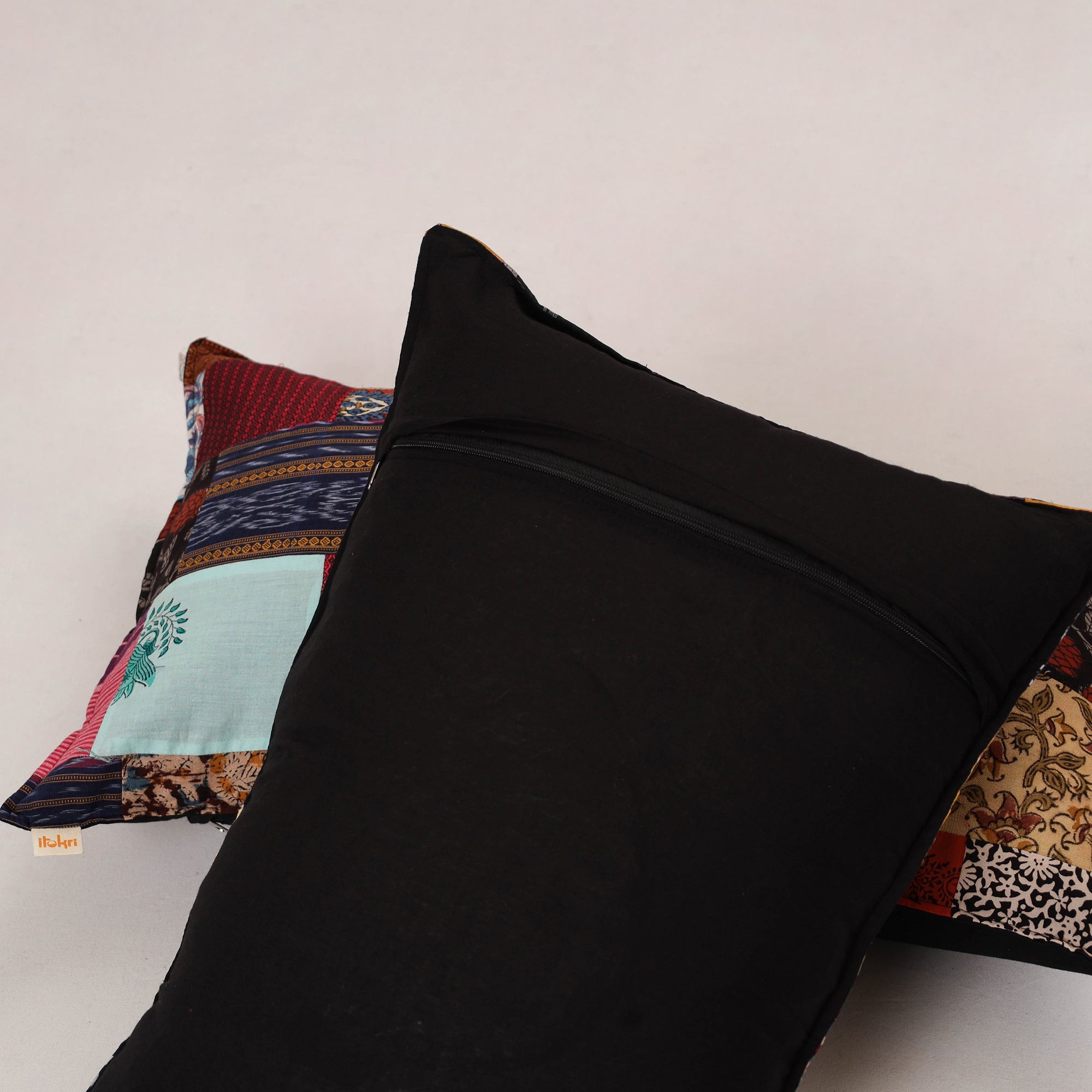 Multicolor - set of 2 patchwork cotton pillow cover 20