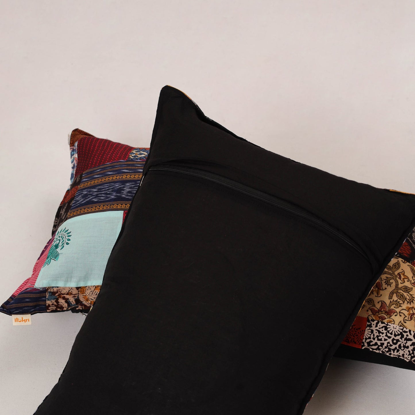 Multicolor - set of 2 patchwork cotton pillow cover 20