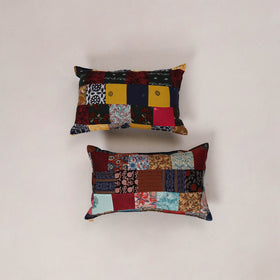 Multicolor - set of 2 patchwork cotton pillow cover 20