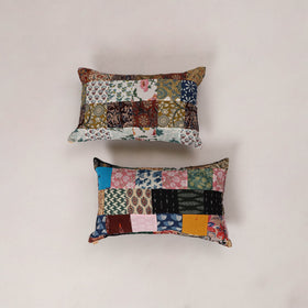 Multicolor - set of 2 patchwork cotton pillow cover 21