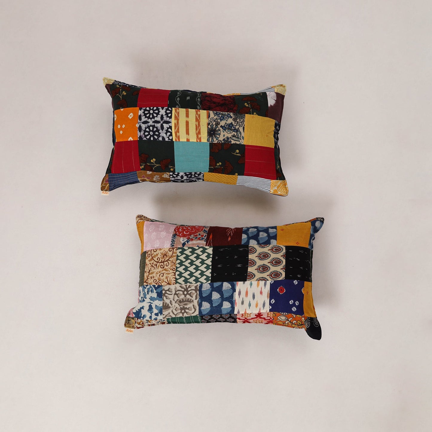 Multicolor - set of 2 patchwork cotton pillow cover 23
