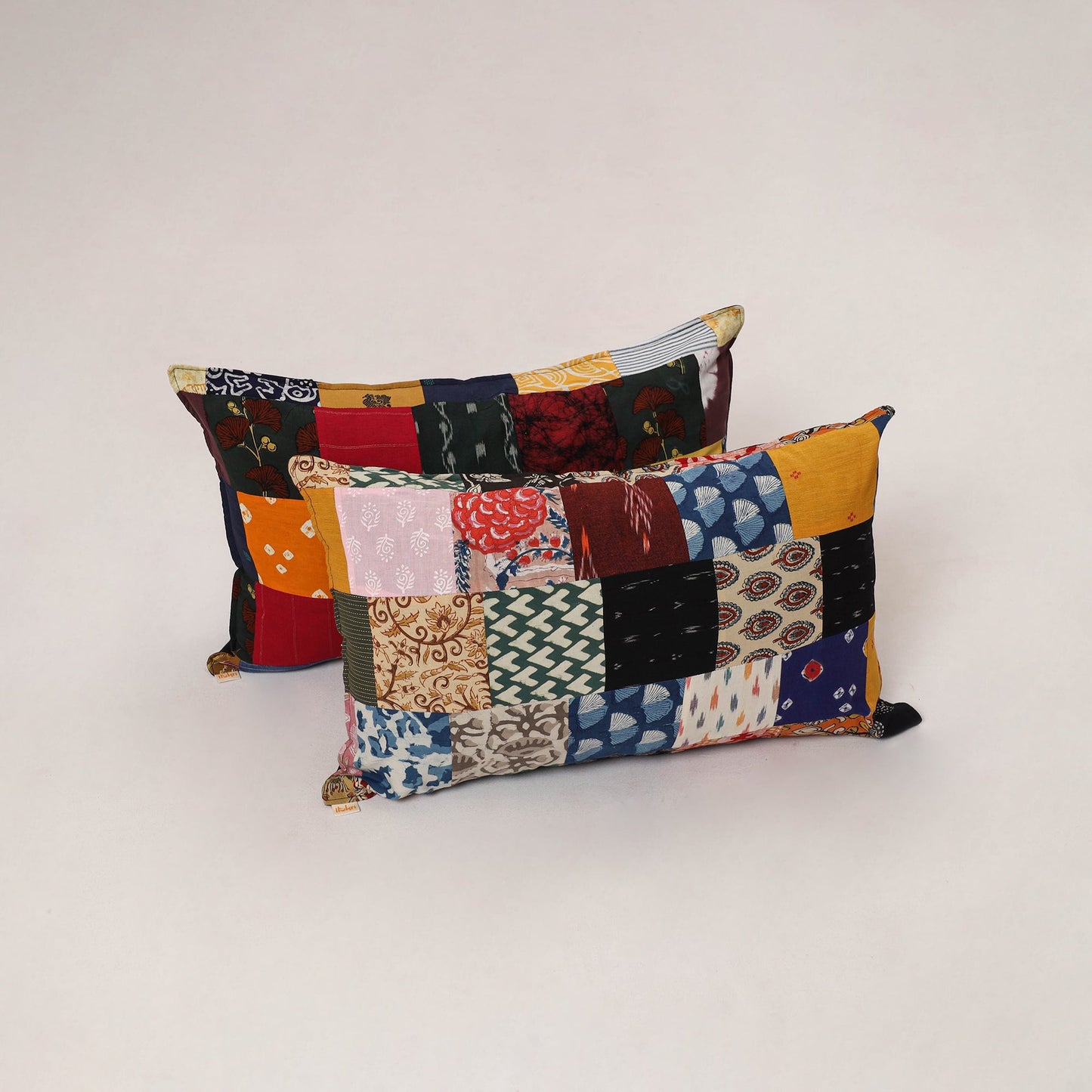 Multicolor - set of 2 patchwork cotton pillow cover 23