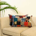 Multicolor Set of 2 Patchwork Cotton Pillow Covers