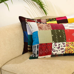 Multicolor Set of 2 Patchwork Cotton Pillow Covers