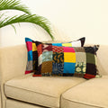 Multicolor Set of 2 Patchwork Cotton Pillow Covers