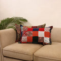 Set of 2 patchwork pillow covers 02 - handcrafted