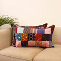 Set of 2 patchwork pillow covers 02 - handcrafted