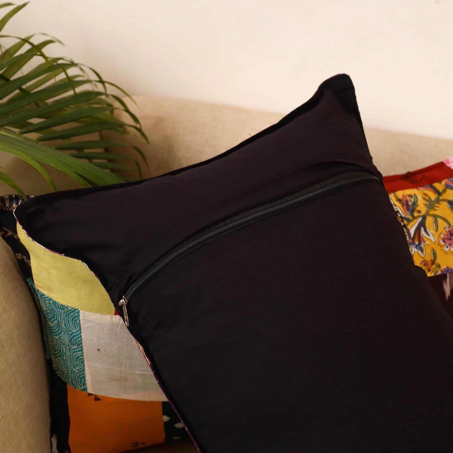 Set of 2 patchwork pillow covers 04 - handcrafted