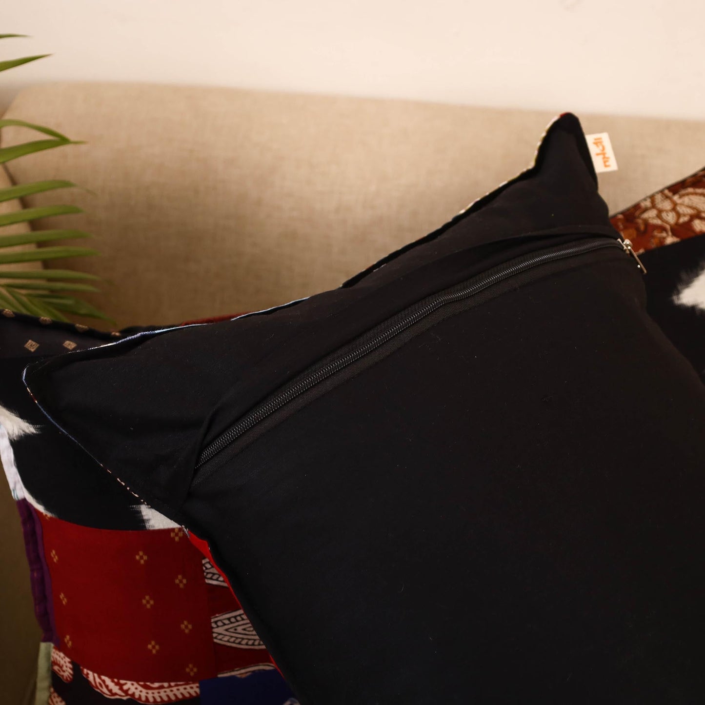 Set of 2 patchwork pillow covers 04 - handcrafted