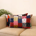 Set of 2 patchwork pillow covers 05 - handcrafted